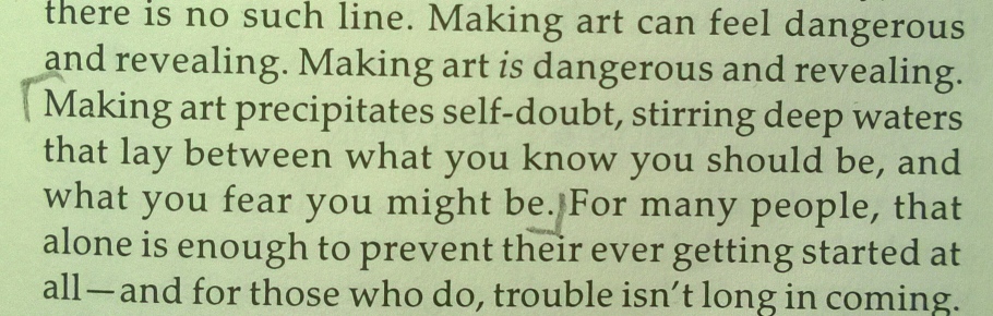 making art precipitates self-doubt